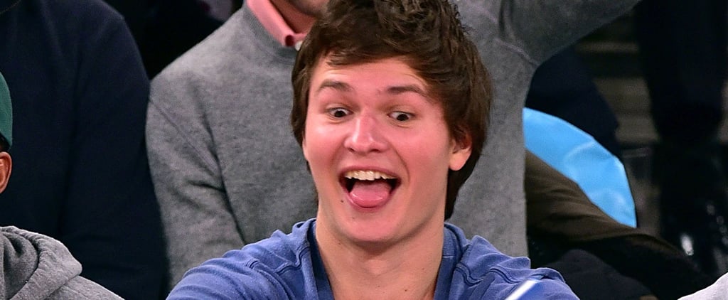 Ansel Elgort at the Knicks Game January 2015