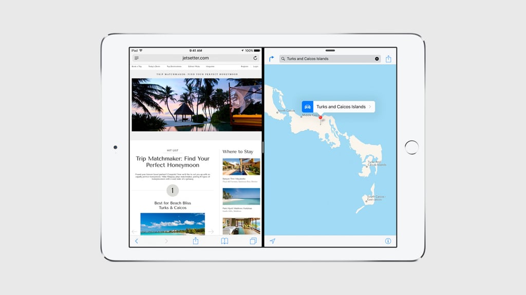 For iPad: "Split View allows two apps to be open and active at the same time on the same screen"