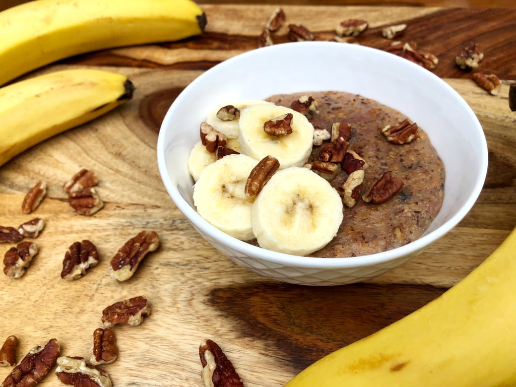 Slow Cooker Banana SteelCut Oatmeal Mediterranean Diet Breakfast
