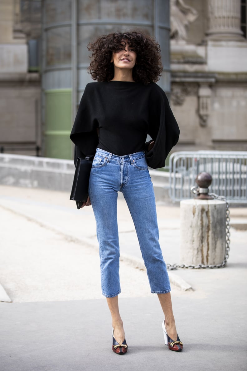 With a Simple Black Top and Anything-but-Simple Shoes