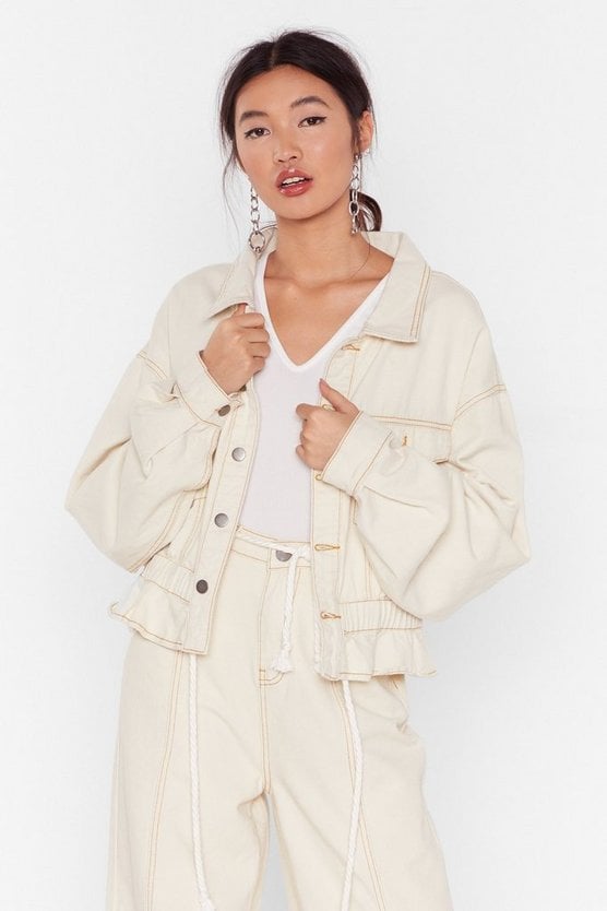 Nasty Gal Pull Some Strings Button-Down Denim Jacket
