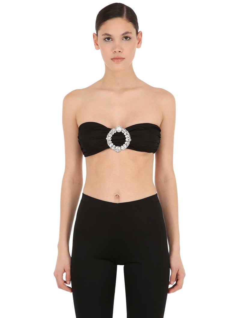 Vivetta Lycra Bandeau Top With Crystal Buckle