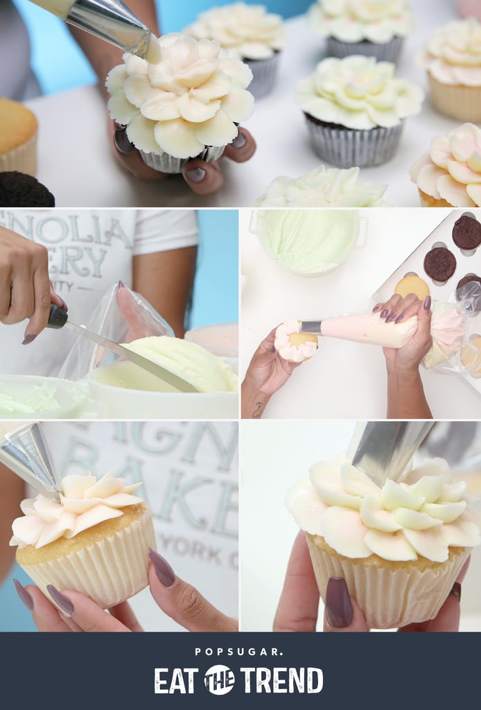 Magnolia Bakery Hibiscus Flower Cupcakes HowTo POPSUGAR Food