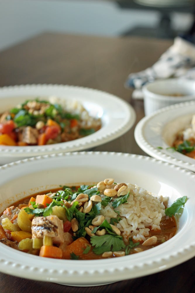 Spicy Peanut Sweet Potato Soup