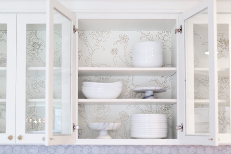 After: Kitchen Cabinet Peonies