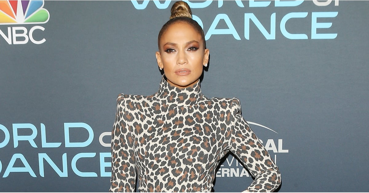 Jennifer Lopez Leopard Sergio Hudson Dress And Mesh Heels Popsugar