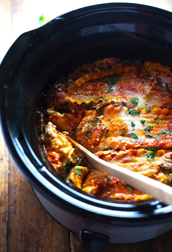 Super Easy Veggie Crockpot Lasagna