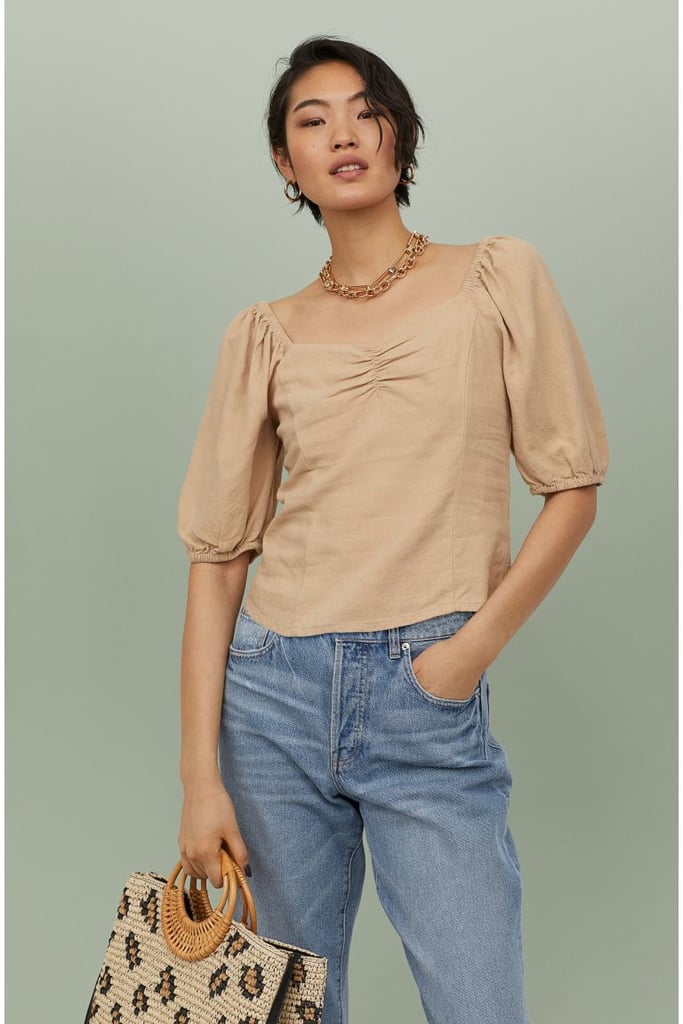 H&M Linen-blend Top