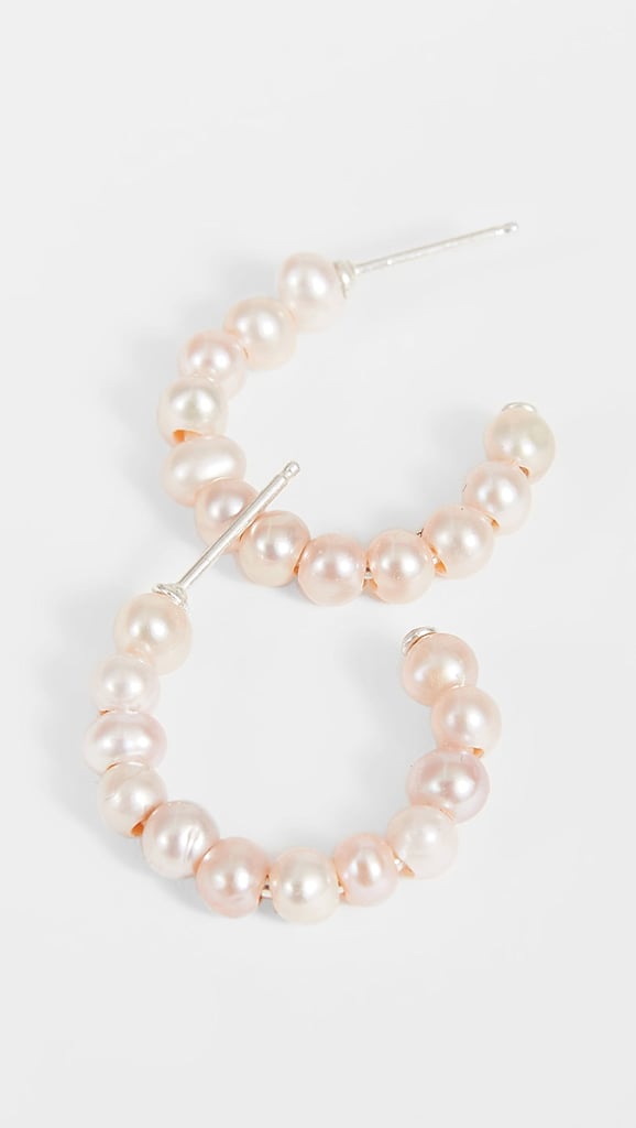 Chan Luu Pink Pearl Hoop Earrings