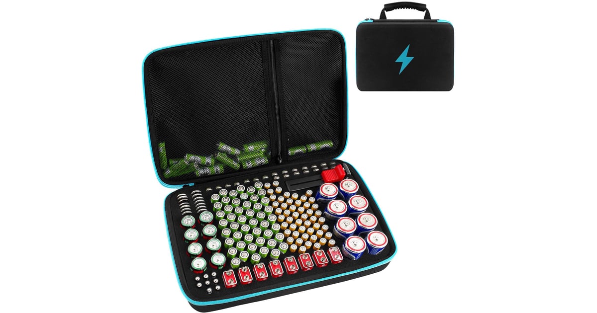 Battery Organiser Storage Box with Battery Tester Best Gifts For