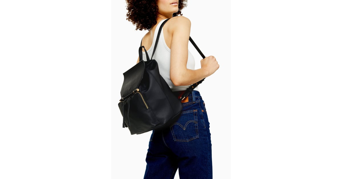 Topshop True Black PU Backpack 25 Cute and Useful Bags You