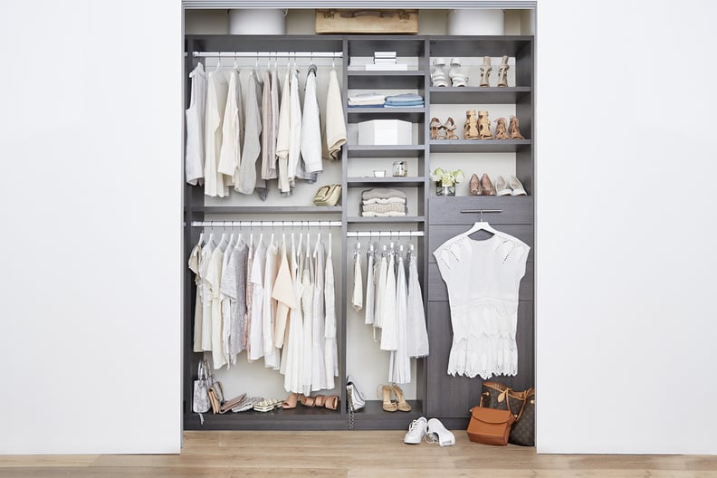 This Messy Primary Bedroom Closet Went from Overflowing to Organized