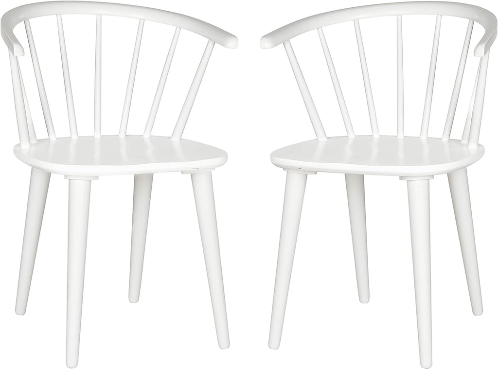 Safavieh Home Collection Blanchard White Curved Spindle Side Chair