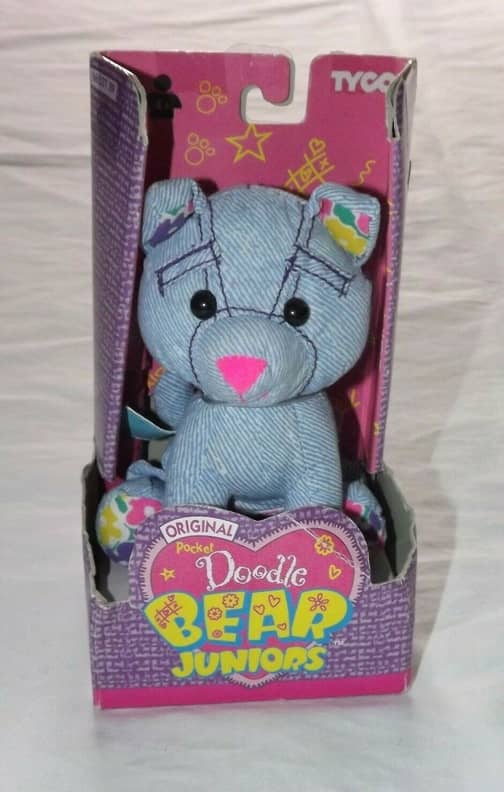 Vintage Purple Doodle Bear Tyco 1994 24 plush toy stuffed a