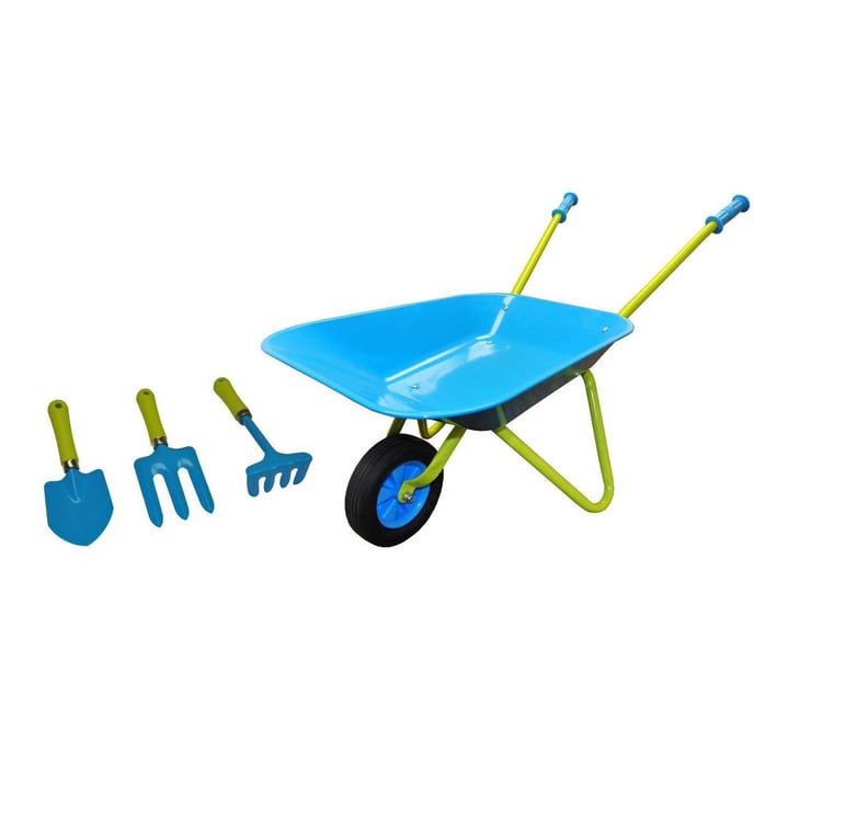 Just For Kids Wheelbarrow and Garden Tool Set