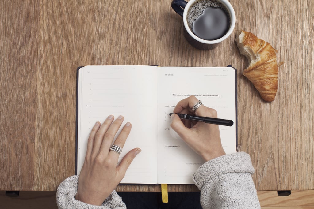 Writing in a journal.