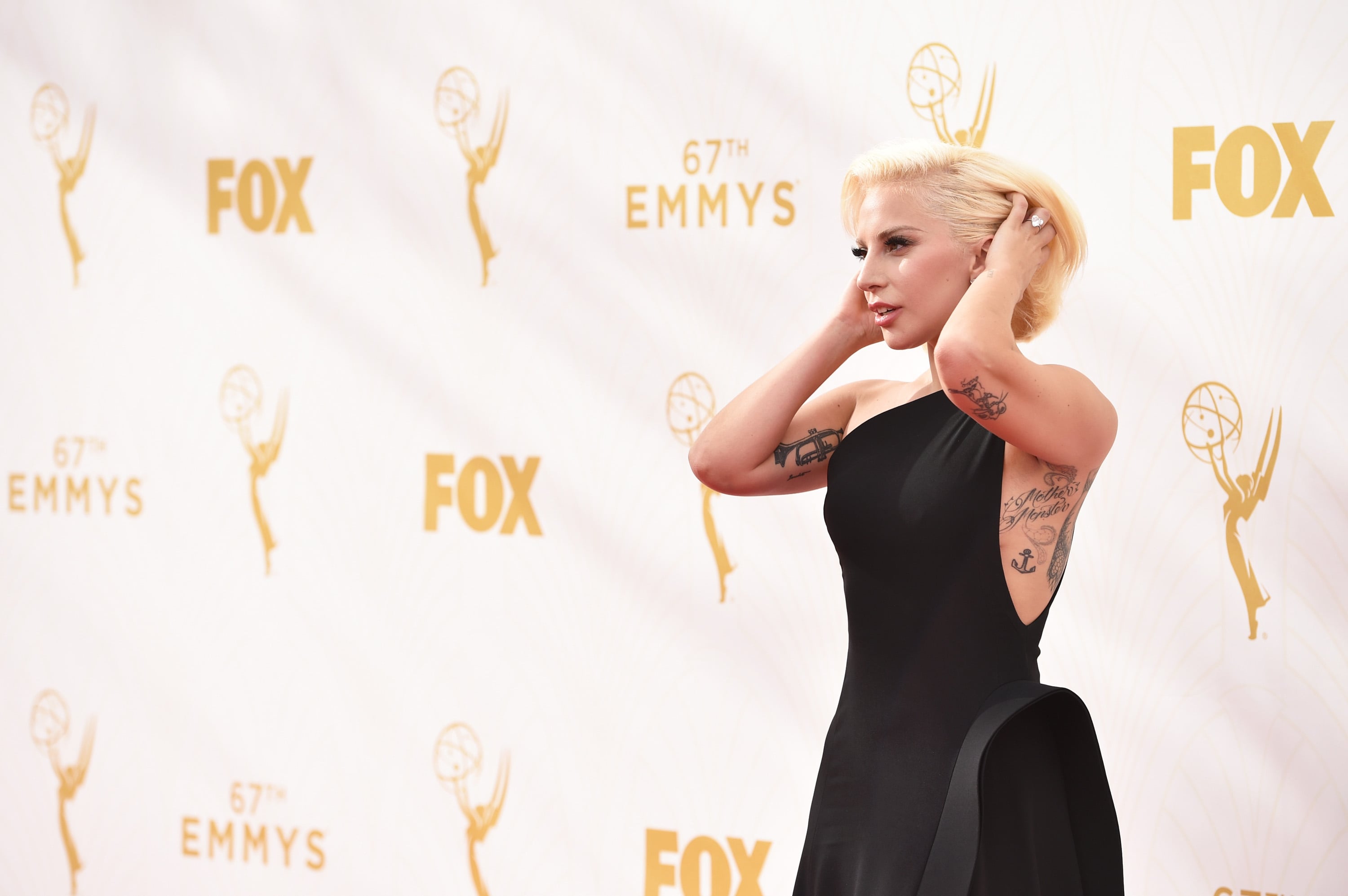 Lady Gaga at the Emmy Awards 2015 | POPSUGAR Celebrity