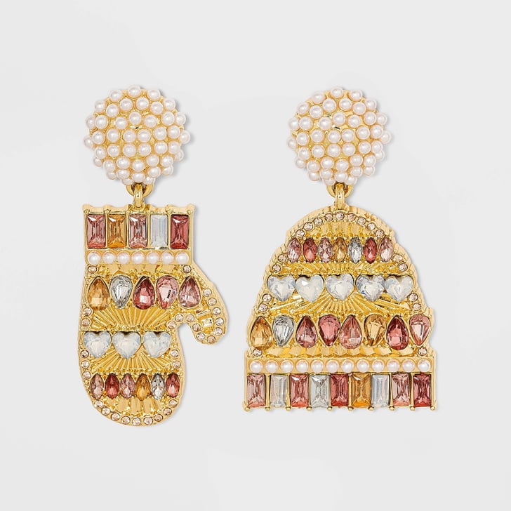 Winter Earrings Sugarfix by BaubleBar Crystal Hat and Mitt Drop