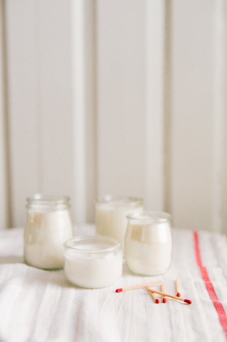 French Yogurt Jar Candles