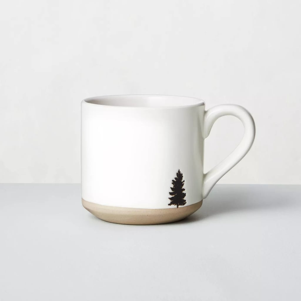 Embossed Black Tree Stoneware Mug