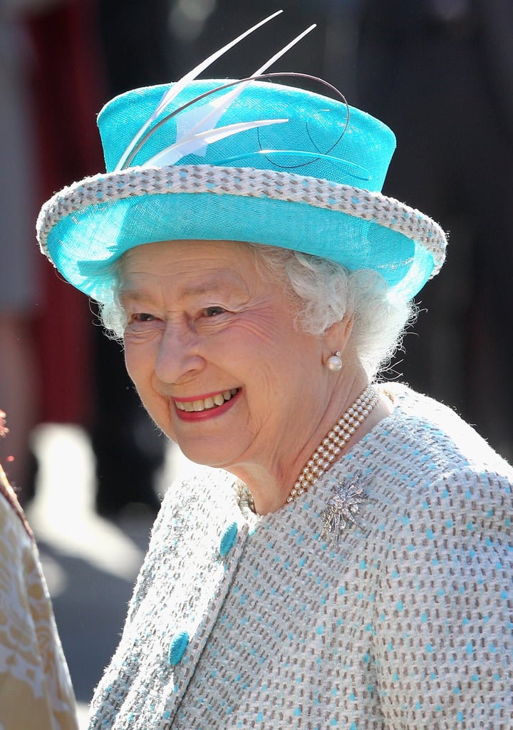 Tiffany blue has never looked more regal than on Queen Elizabeth II.