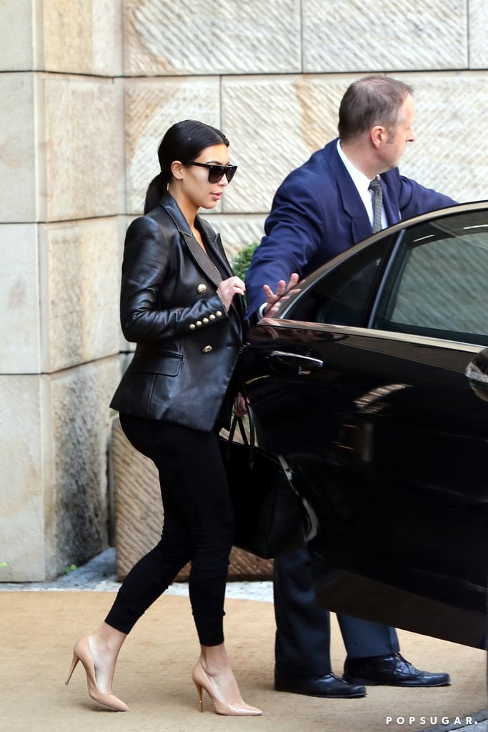 Kim and Kanye Attend a Wedding in Prague During Honeymoon