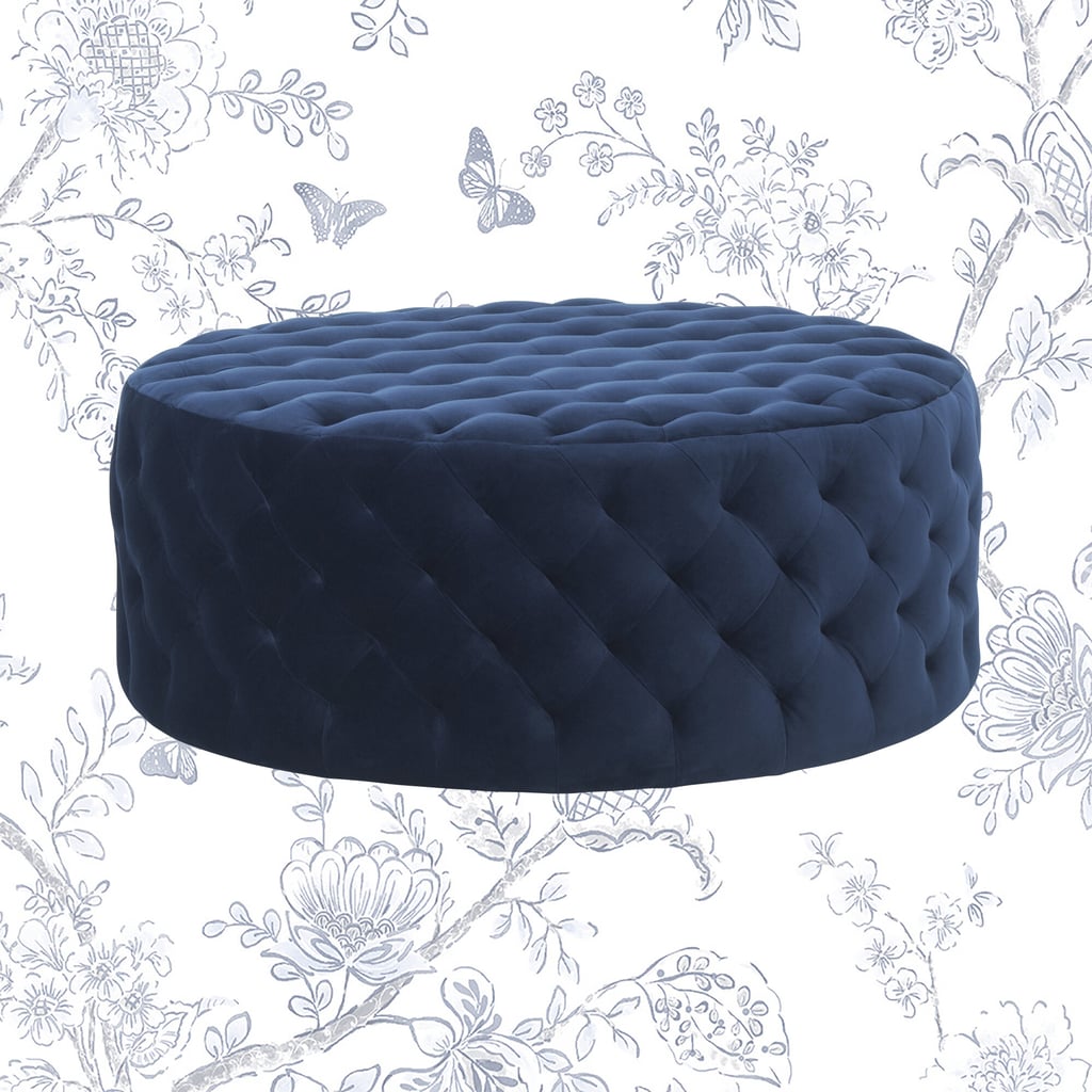 41" Velvet Tufted Round Cocktail Ottoman