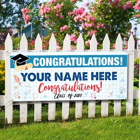 Personalized Congratulations Graduation Banner