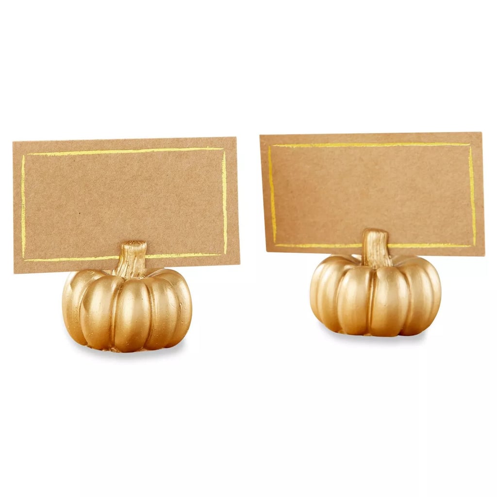 Gold Pumpkin Place Card Holders