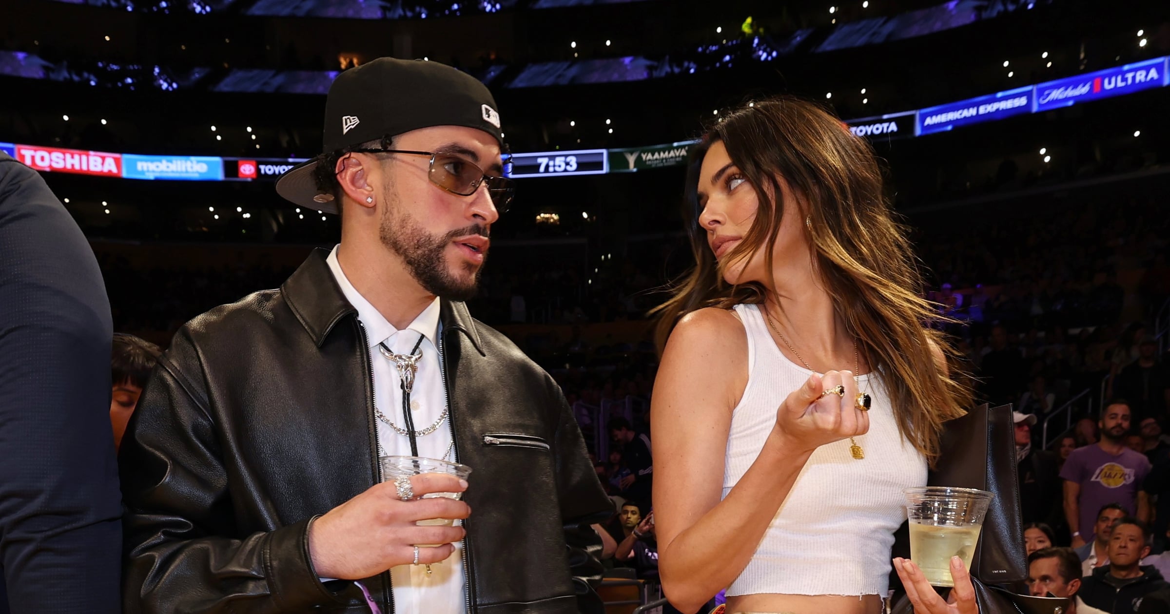 Kendall Jenner & Bad Bunny Sit Courtside at Lakers Playoff Game in Los  Angeles: Photo 4933181, Bad Bunny, Kendall Jenner, Kim Kardashian, North  West Photos