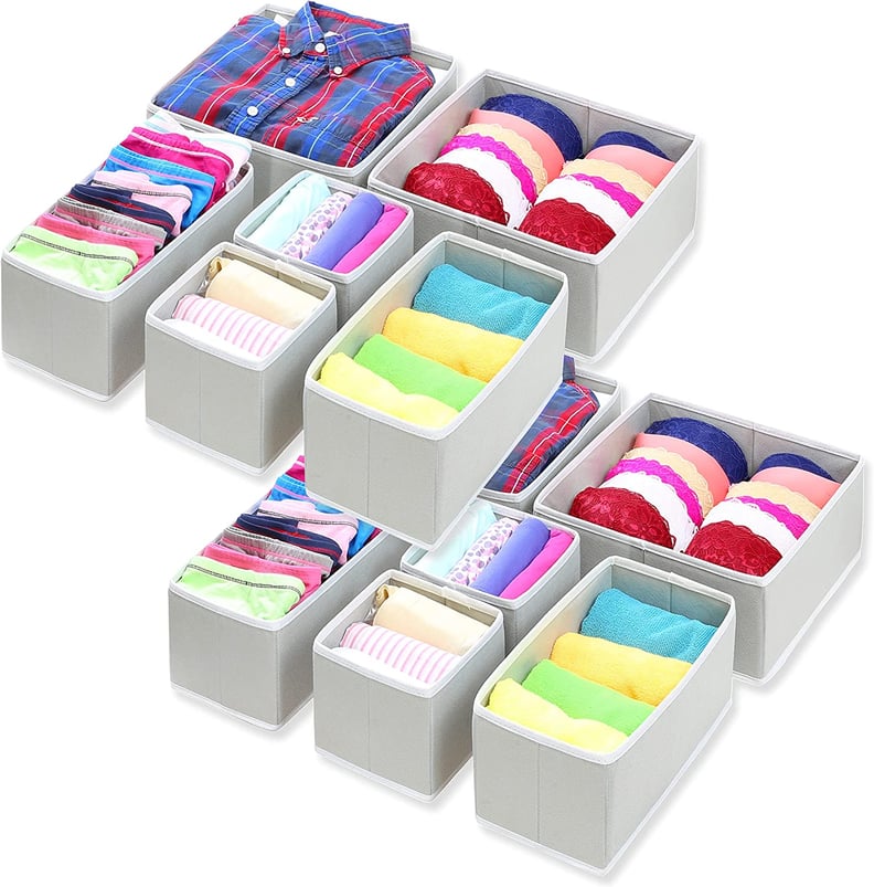 For Clean Drawers: Simple Houseware Foldable Cloth Drawer Organizers