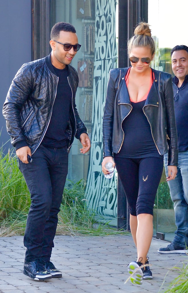 John Legend and Chrissy Teigen in LA December 2015
