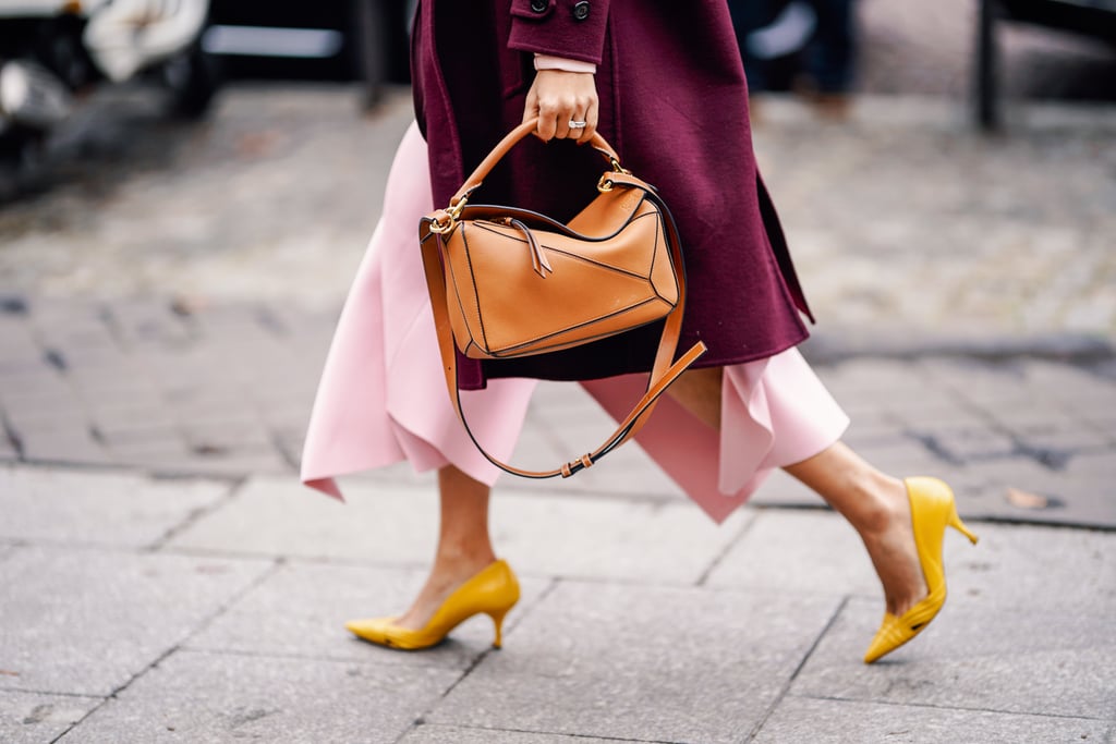 If your look is particularly pink, ground it a little with a tailored coat in a deep shade of burgundy.