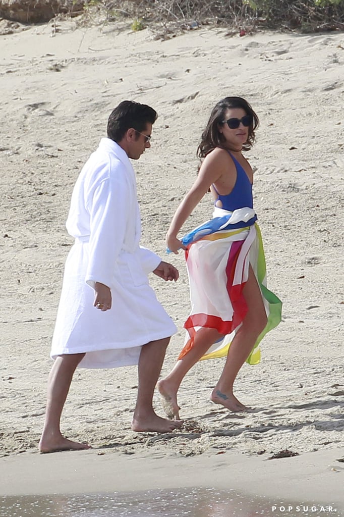John Stamos and Lea Michele Kissing on Set December 2016