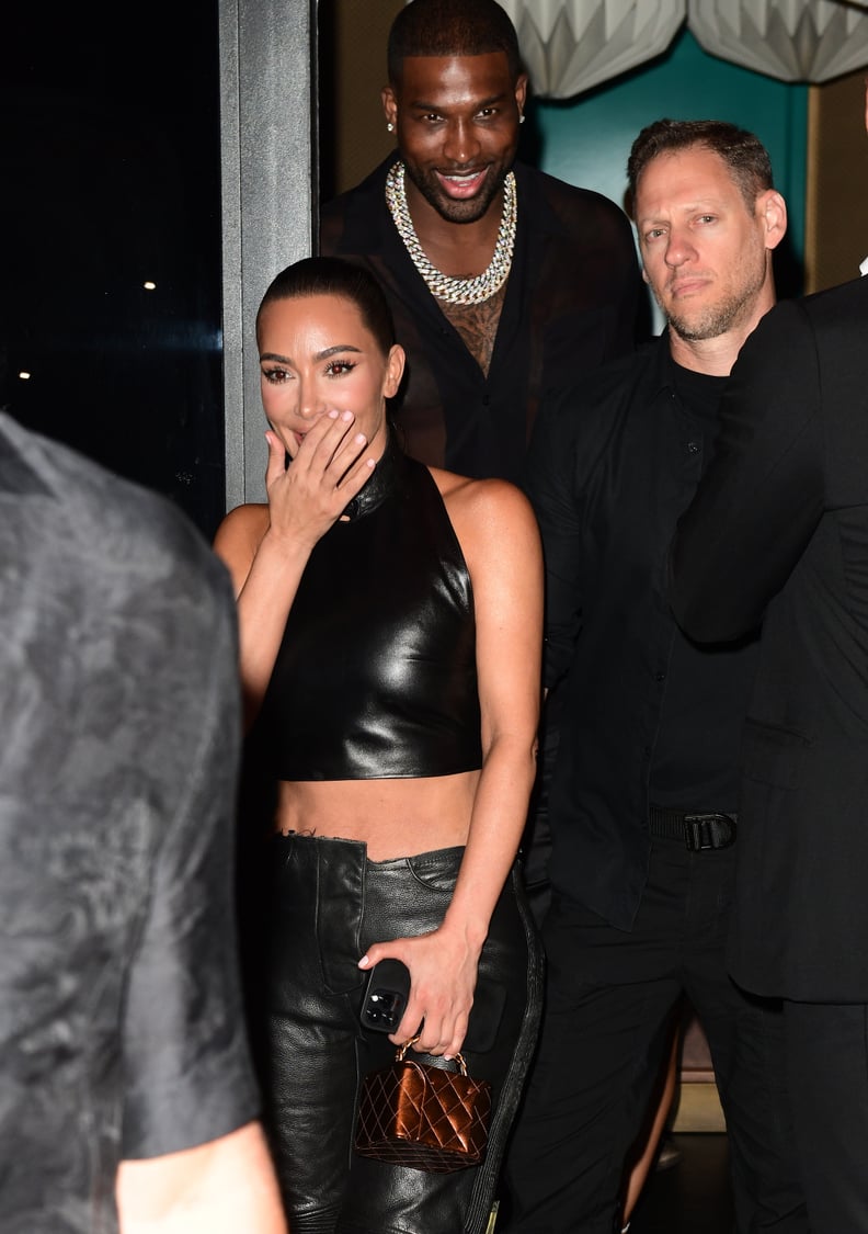 Kim Kardashian Wearing a Leather Look in Miami