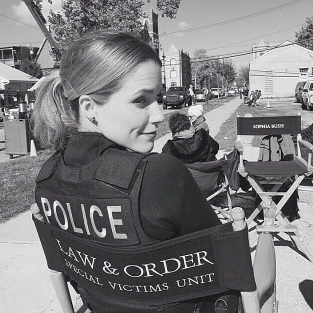 Sophia Bush shared this photo while filming a Law & Order: SVU and Chicago Police crossover.
Source: Instagram user sophiabush