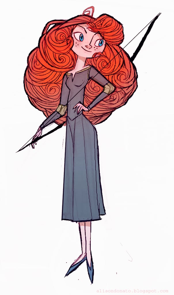 Animated Merida Disney Princess Art Popsugar Australia