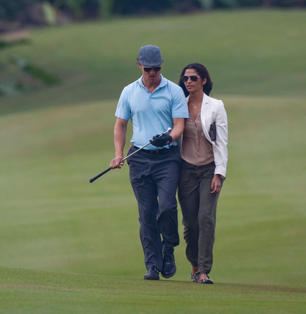 Matthew McConaughey had support from Camila Alves during an October 2010 round in China.