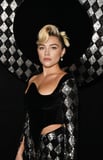 Florence Pugh Opens London Fashion Week Wearing a Cutout Corset and Sequinned Cape