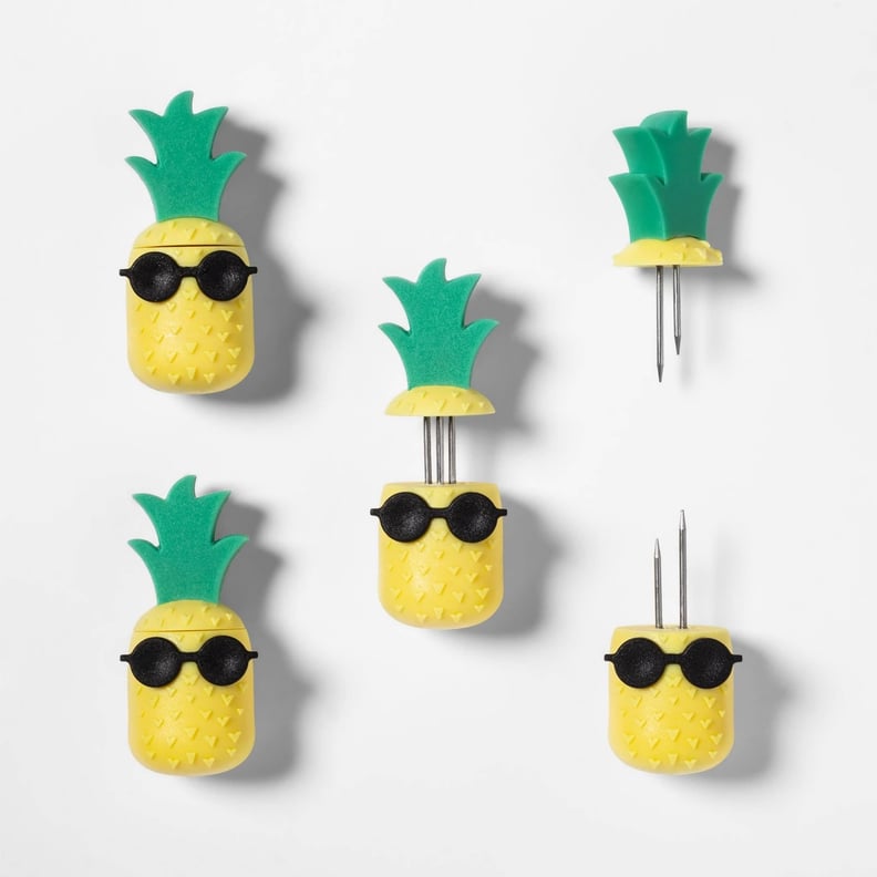 8pk Pineapple Corn Holders Yellow