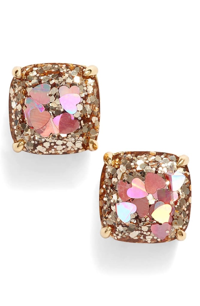Kate Spade New York Glitter Square Stud Earrings | Kate Spade NY Released a  Valentine's Day Line So Cute, You'll Be Telling All Your Friends | POPSUGAR  Fashion Photo 2