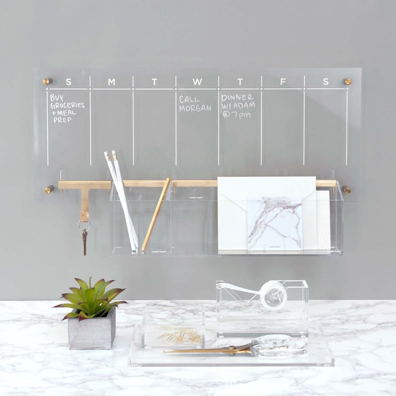 West Elm Acrylic Weekly Calendar and Wall Hanging Organizer Set of 4