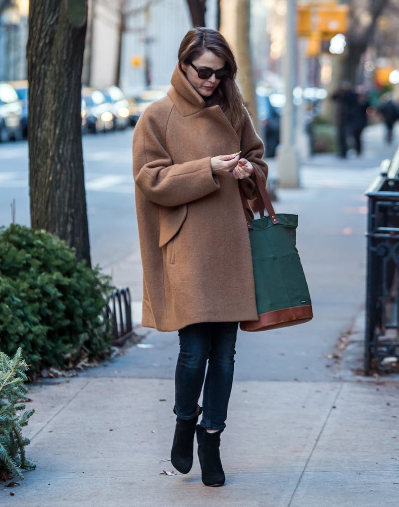 When She Bundled Up in What Might Actually Be the Biggest, Chicest Coat Ever