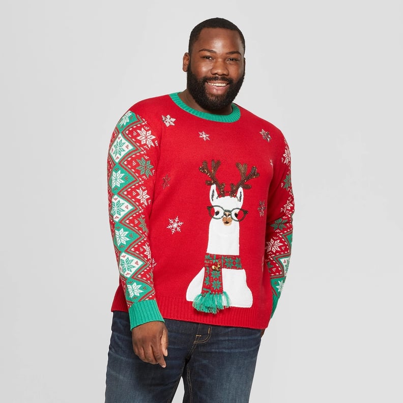 Adult Plus Size Llama Family Ugly Christmas Sweater