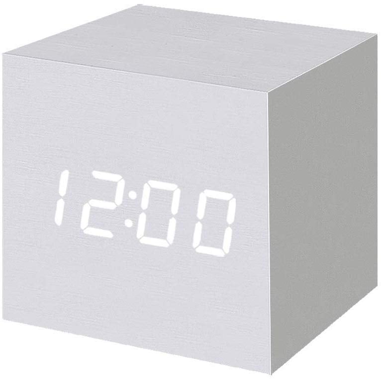 Wood Alarm Clock Digital LED Light