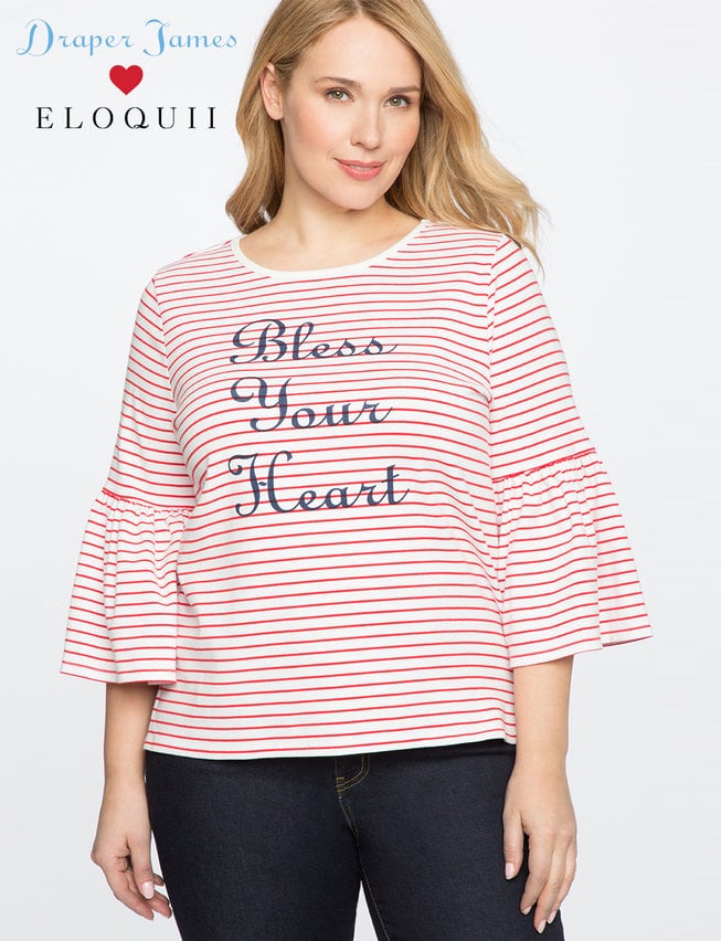 Draper James for Eloquii Stripe Graphic Tee