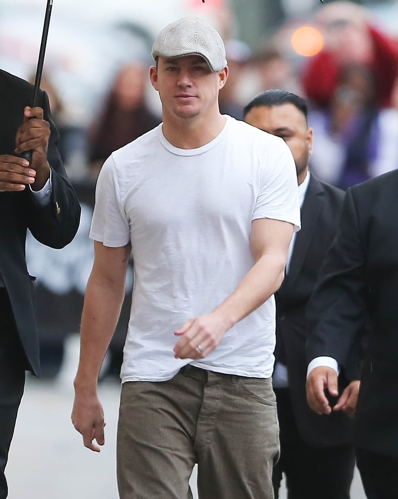 Channing Tatum headed to an appearance on Jimmy Kimmel Live in LA on Monday.