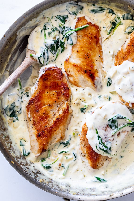 Creamy Spinach Garlic Parmesan Chicken