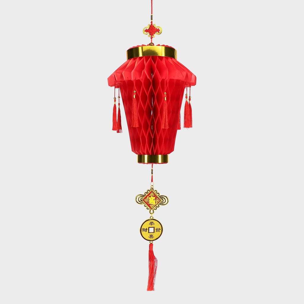 Lunar New Year Decor: Lunar New Year Honeycomb Hanging Decoration Coin Red