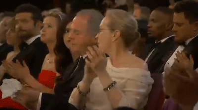 Jennifer Lawrence munched on pizza while Meryl Streep clapped.
